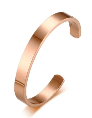 Rose Gold  Cuff bangle Bracelet