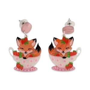 Ruby the Strawberry 🍓fox - earrings