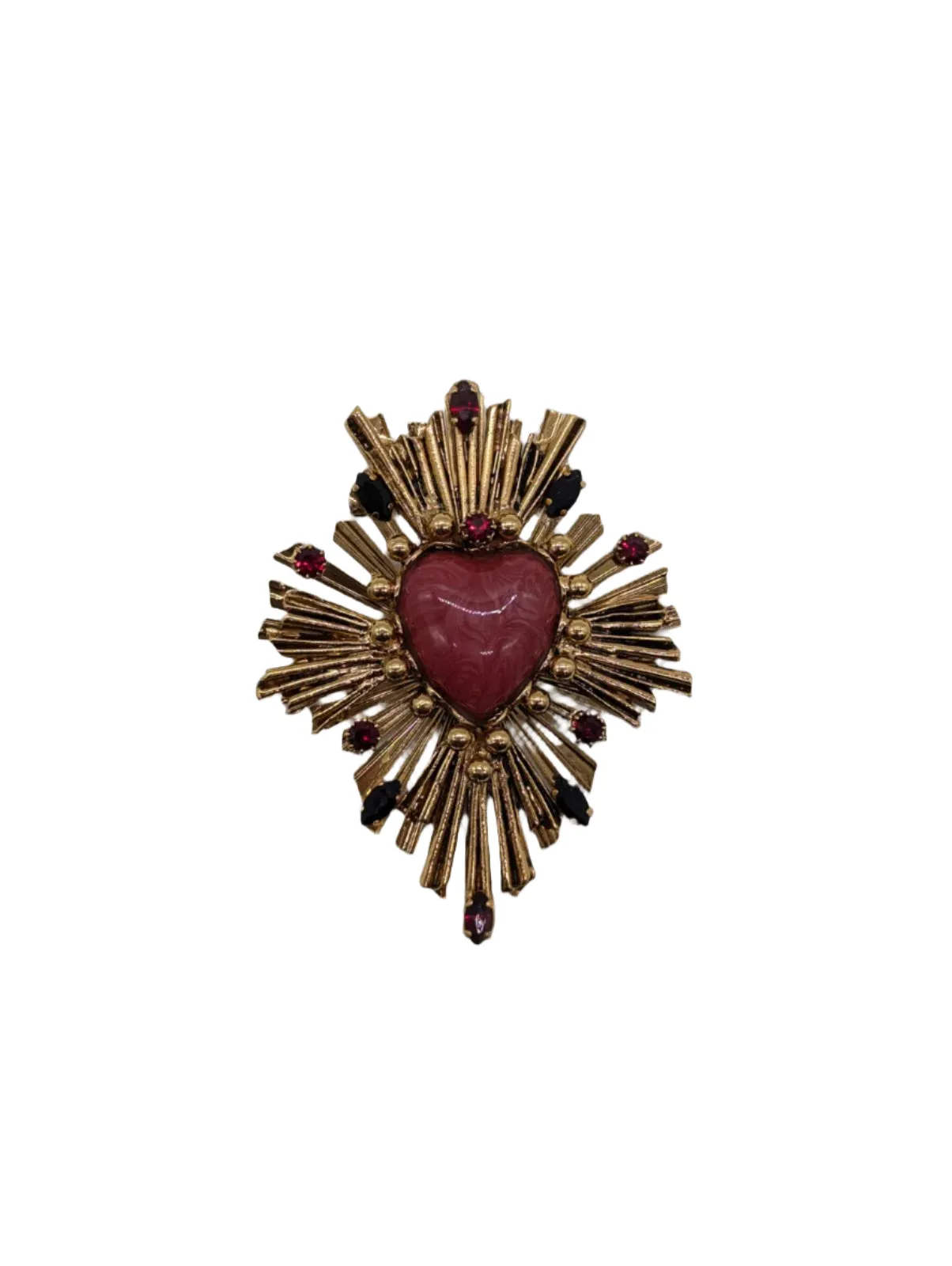 Sacro Cuore Lucia Heart Brooch