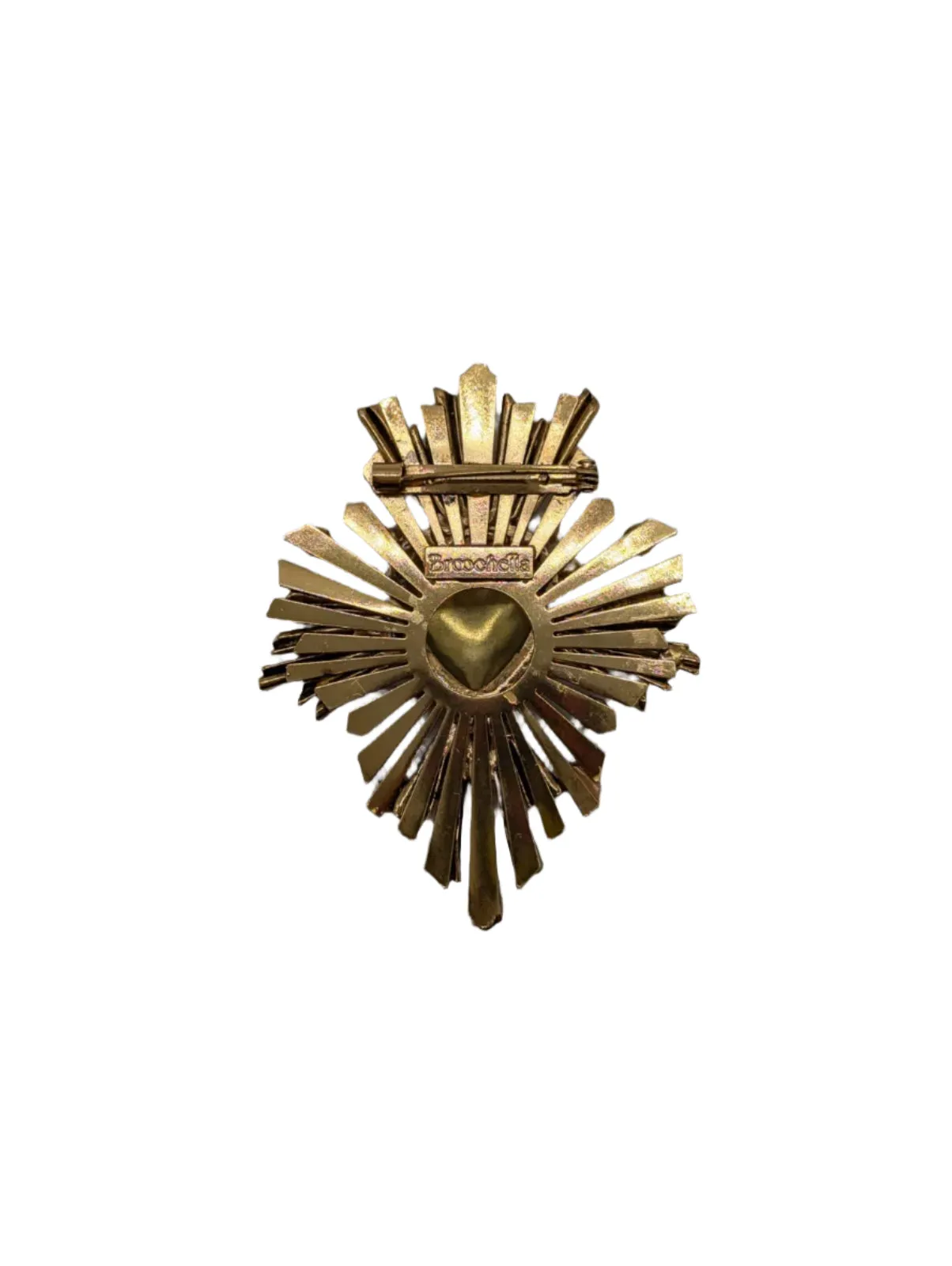 Sacro Cuore Lucia Heart Brooch