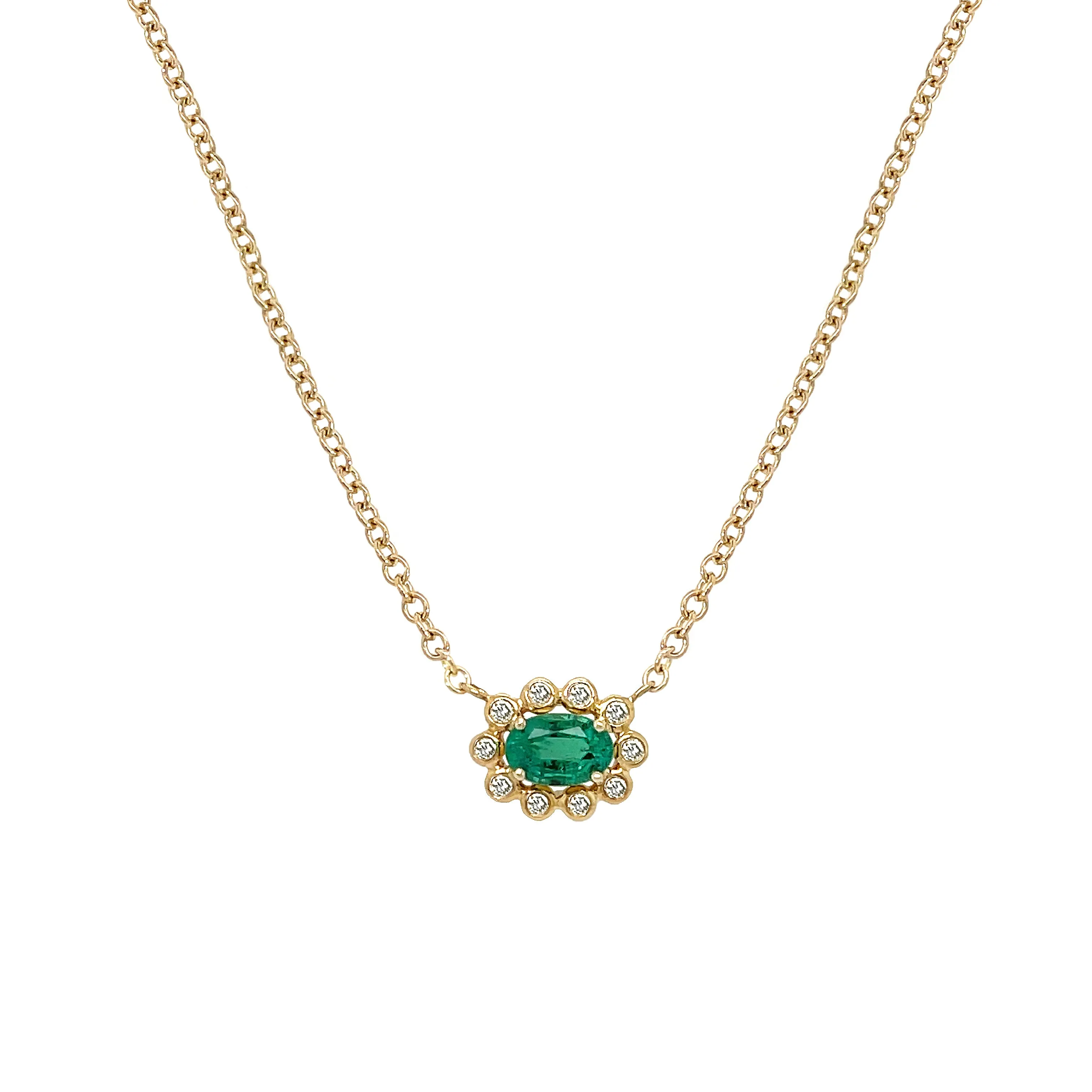 SALE Emerald & Diamond Necklace