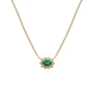 SALE Emerald & Diamond Necklace