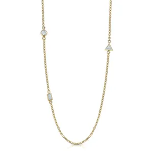 Signature Mixed Diamond Station Necklace