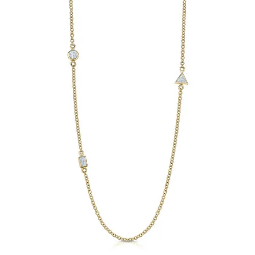 Signature Mixed Diamond Station Necklace