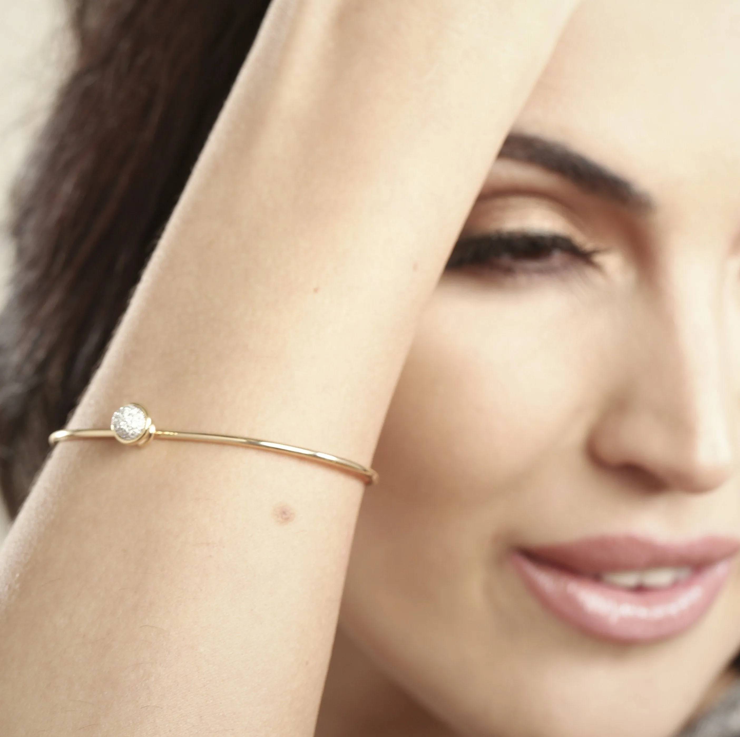 Small Stacking Diamond Candy Bracelet