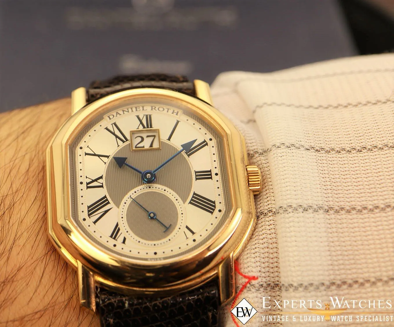 SOLD!!!  Daniel Roth Datomax Masters 18k Big Date Watch 208.L.40.011.CN.BA Box & Papers