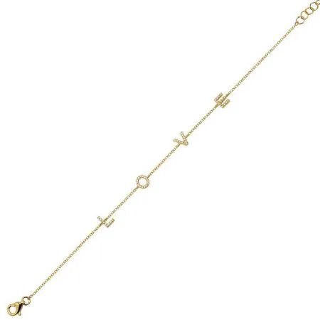 Spaced LOVE Diamond Bracelet 14K