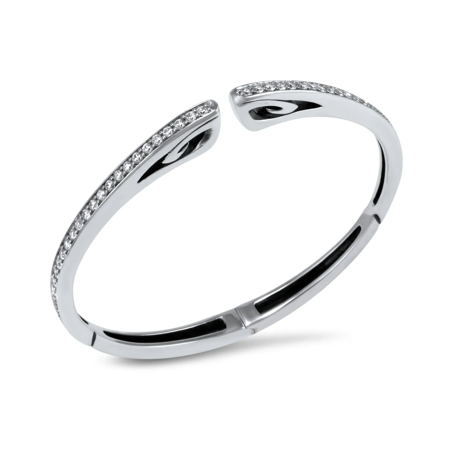 Spirit Pavé Cuff 3mm - Sterling Silver   CZ Blanc