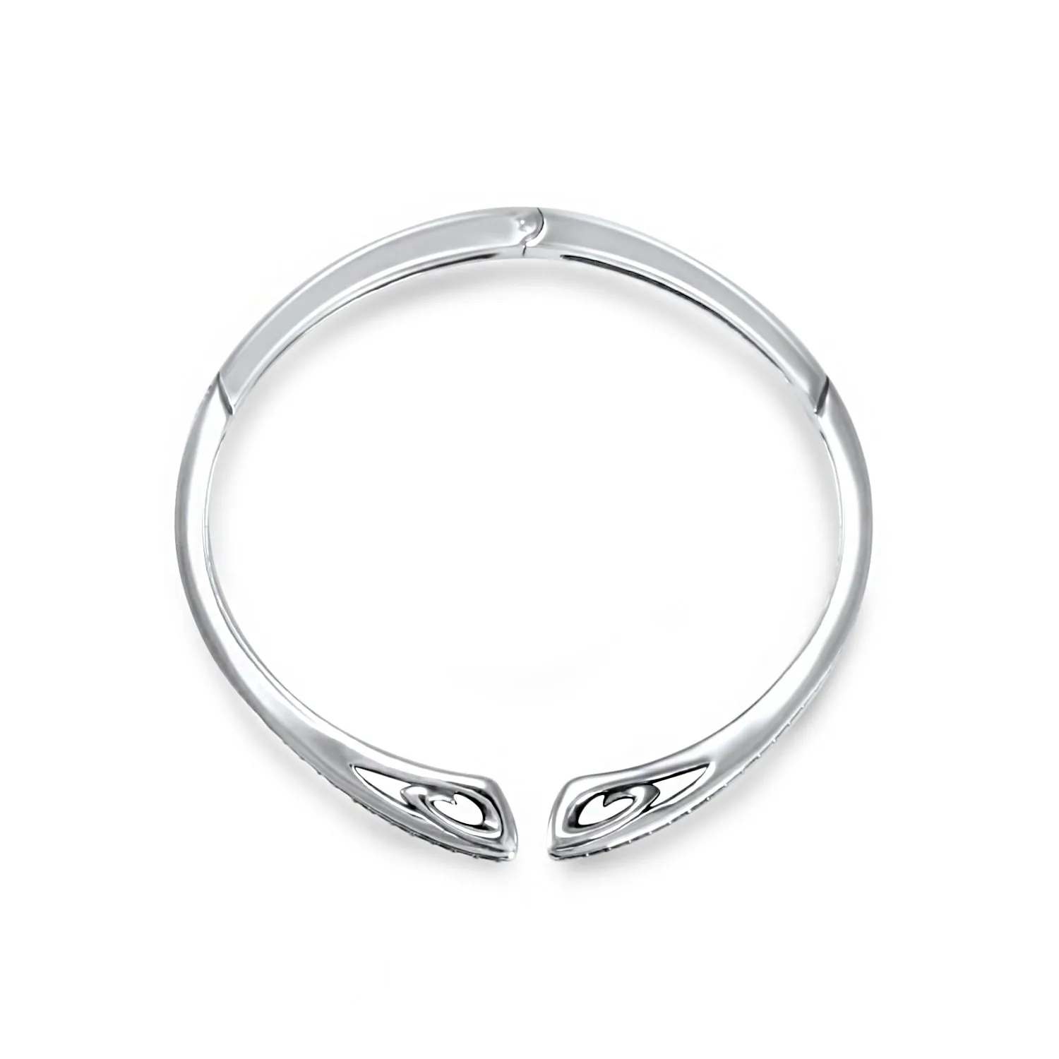 Spirit Pavé Cuff 3mm - Sterling Silver   CZ Blanc