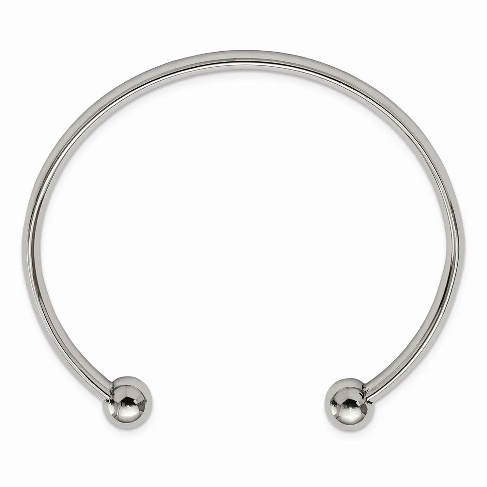 Stainless Steel Polished Cuff Bangle