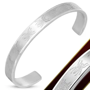 Stainless Steel Spider Cuff Bangle (c240)