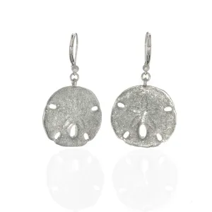 Stardust Silver Large Sand Dollar Earrings