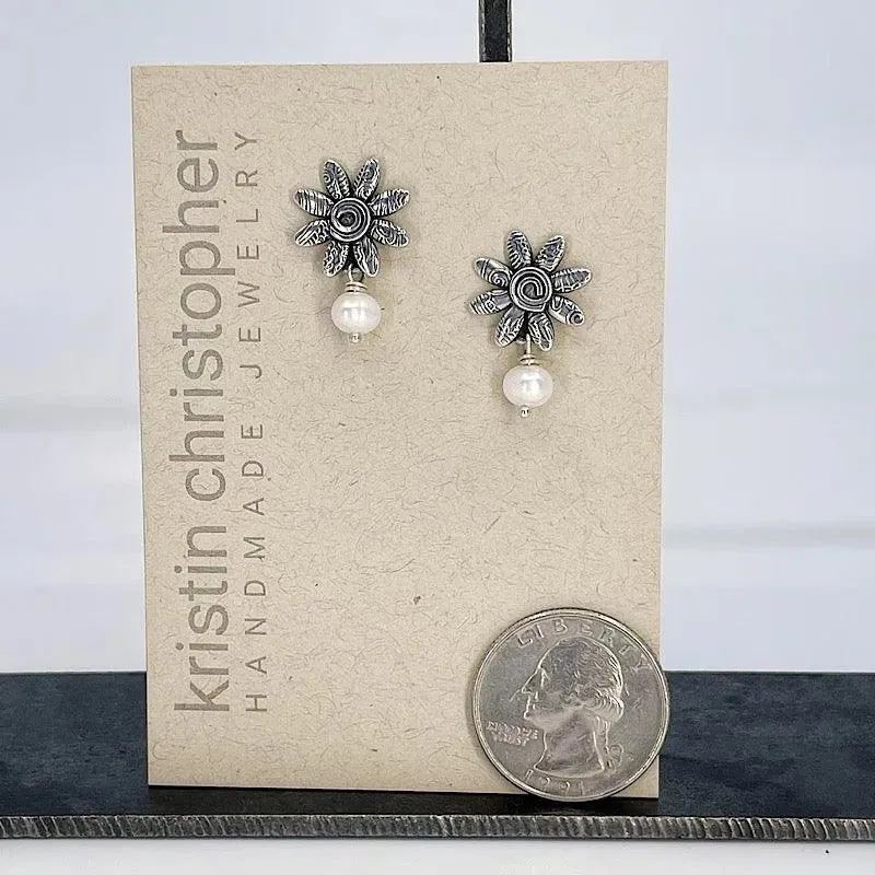 Sterling Silver Earrings with Freshwater Pearls