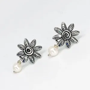 Sterling Silver Earrings with Freshwater Pearls