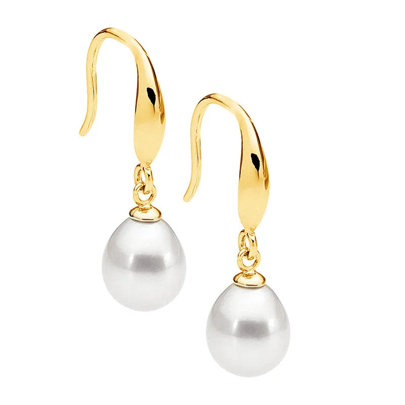 Sterling Silver Freshwater Pearl Drop Earrings