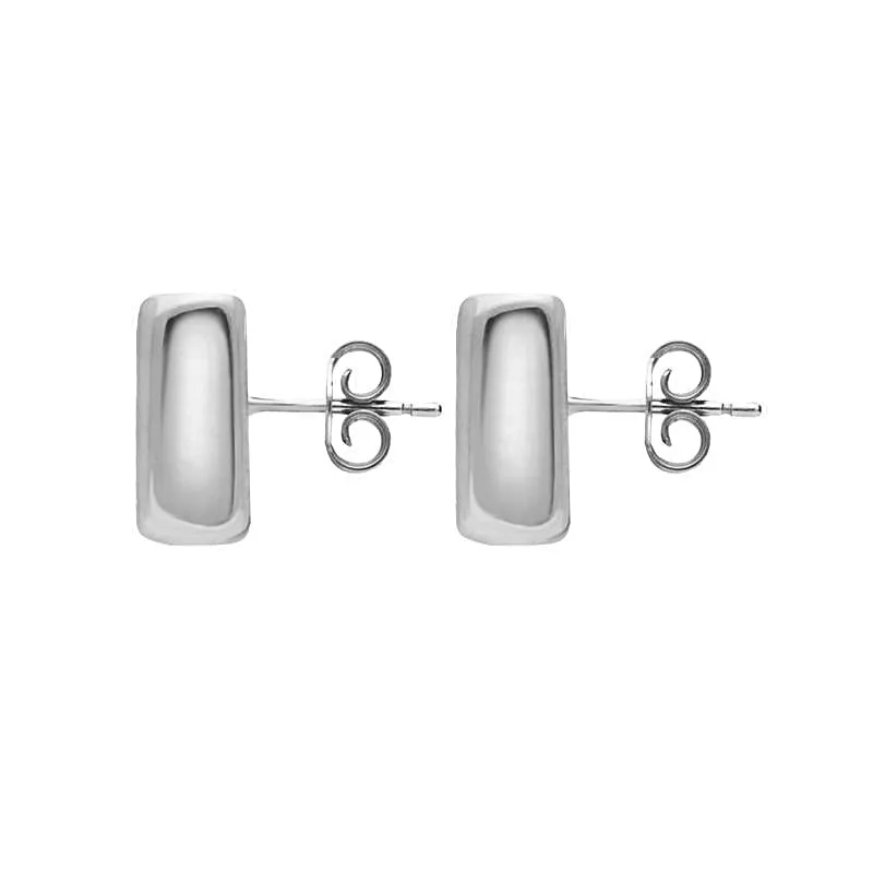 Sterling Silver Pink Mother of Pearl Dinky Square Stud Earrings