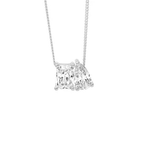 Sterling Silver 'Toi Et Moi' Pendant with Cubic Zirconia P887S