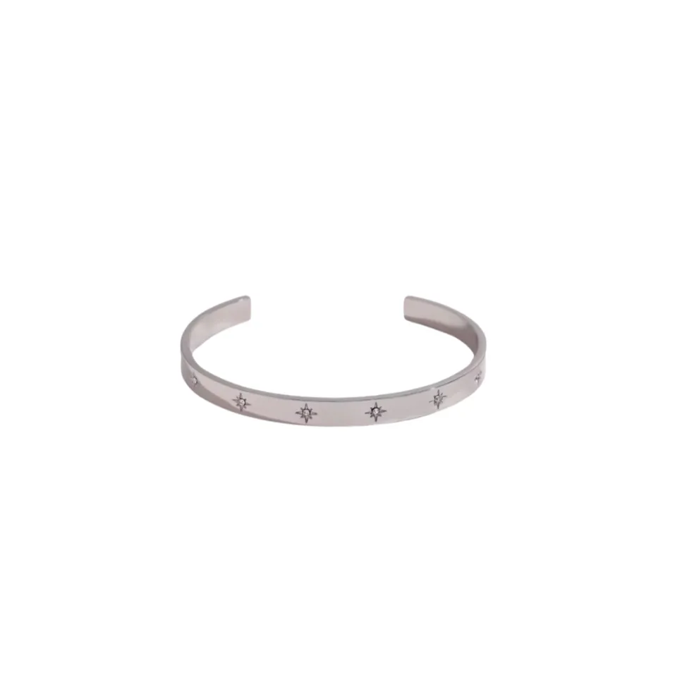 Sunnie | Polished Stainless Steel Cuff Bangle
