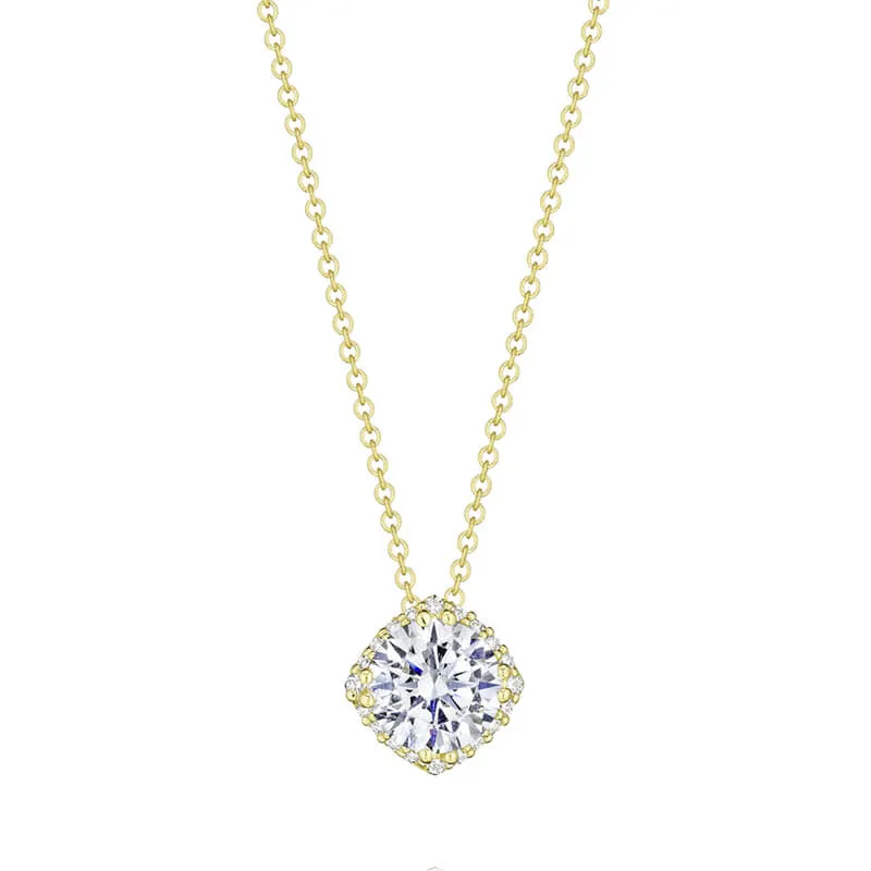 Tacori Dantela Bloom Round Center Diamond Pendant FP6438