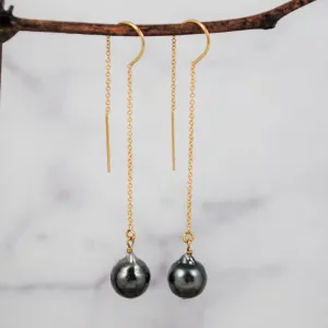 Tahitian Pearl Threader Earrings