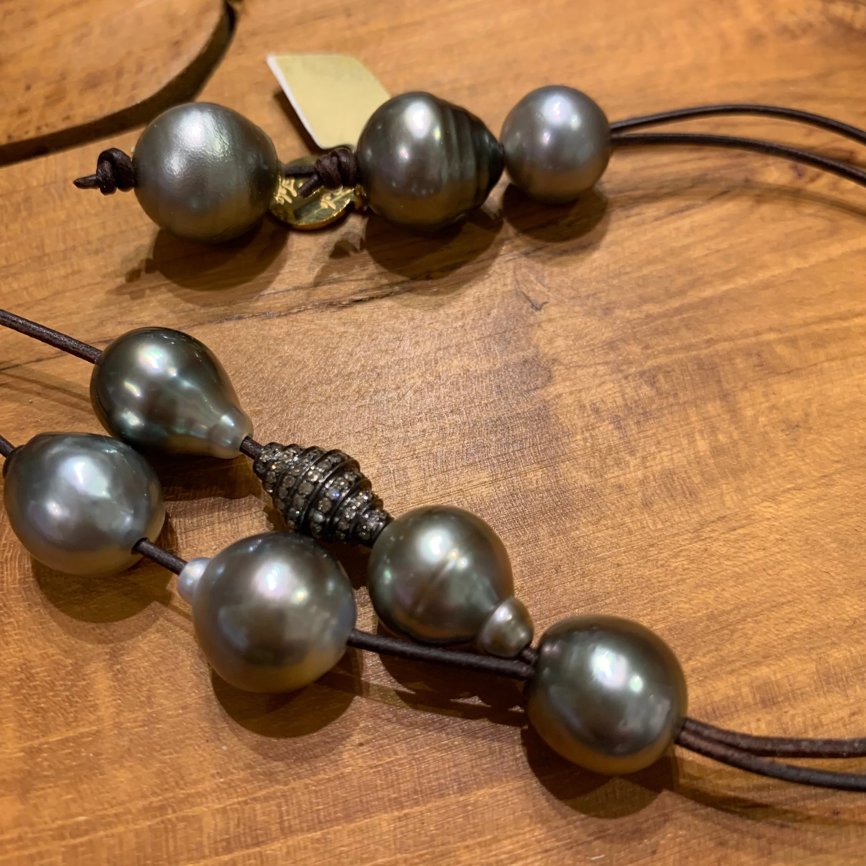 Tahitian Pearls 3 Way Necklace w/ Diamond Rondel