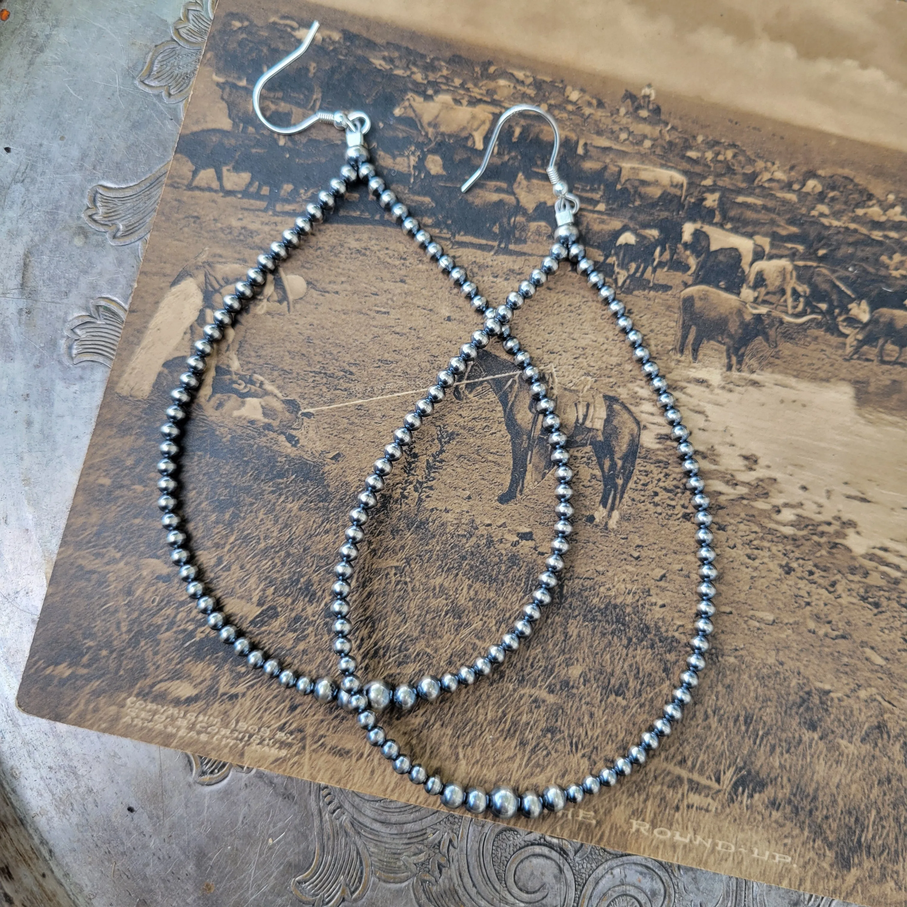 The Callie Pearl Hoops - XL