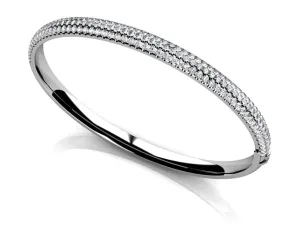 Three Row Pave Diamond Bangle with 3.19 ct.(finished) 1.7mm