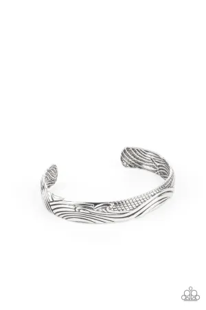 Tidal Trek Silver Paparazzi Men's Bracelet