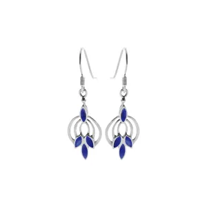 Tilly art nouveau style lapis lazuli earrings