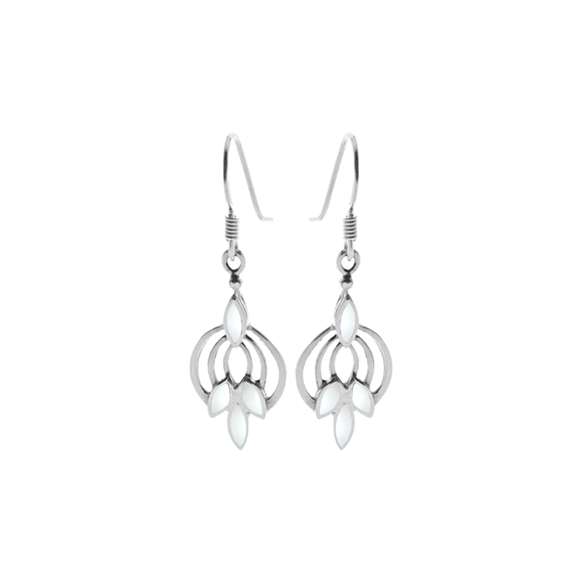 Tilly art nouveau style mother of pearl earrings