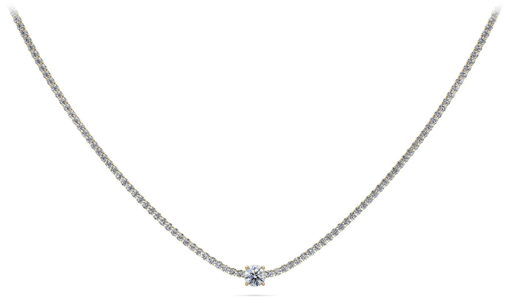 Timeless Dreams Brilliance Round Lab-Grown Diamond Necklace with 6.23 ct.(finished) 2mm, 5.7mm