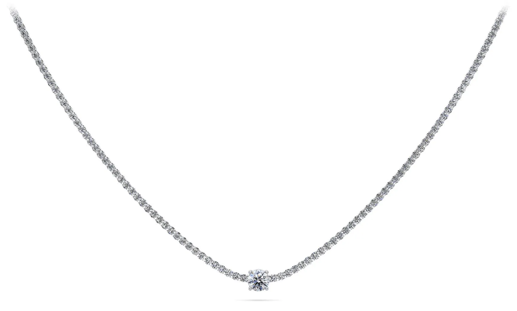 Timeless Dreams Brilliance Round Lab-Grown Diamond Necklace with 6.23 ct.(finished) 2mm, 5.7mm