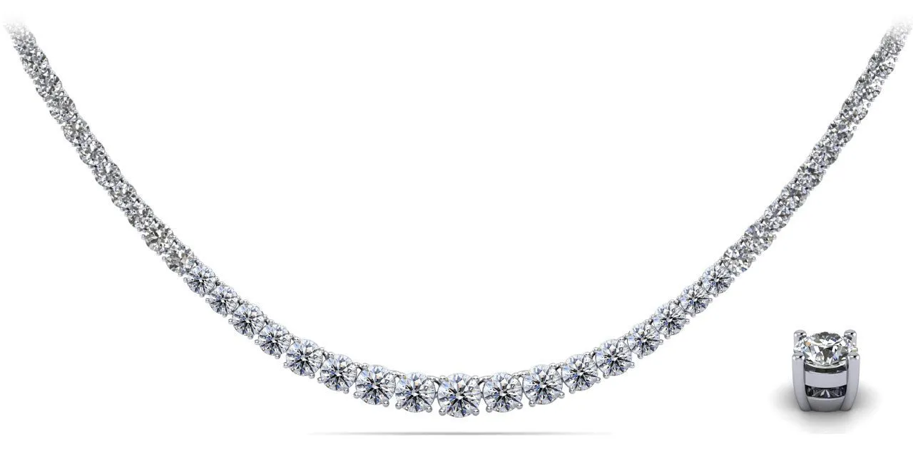 Timeless Dreams Tennis Diamond Necklace with 6.08 ct.(finished)