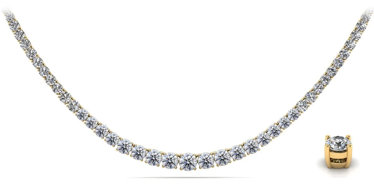 Timeless Dreams Tennis Diamond Necklace with 6.08 ct.(finished)