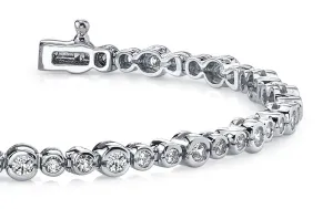 Timeless Half Bezel Lab-Grown Diamond Bracelet with 2.07 ct.(finished) 2mm, 2.5mm