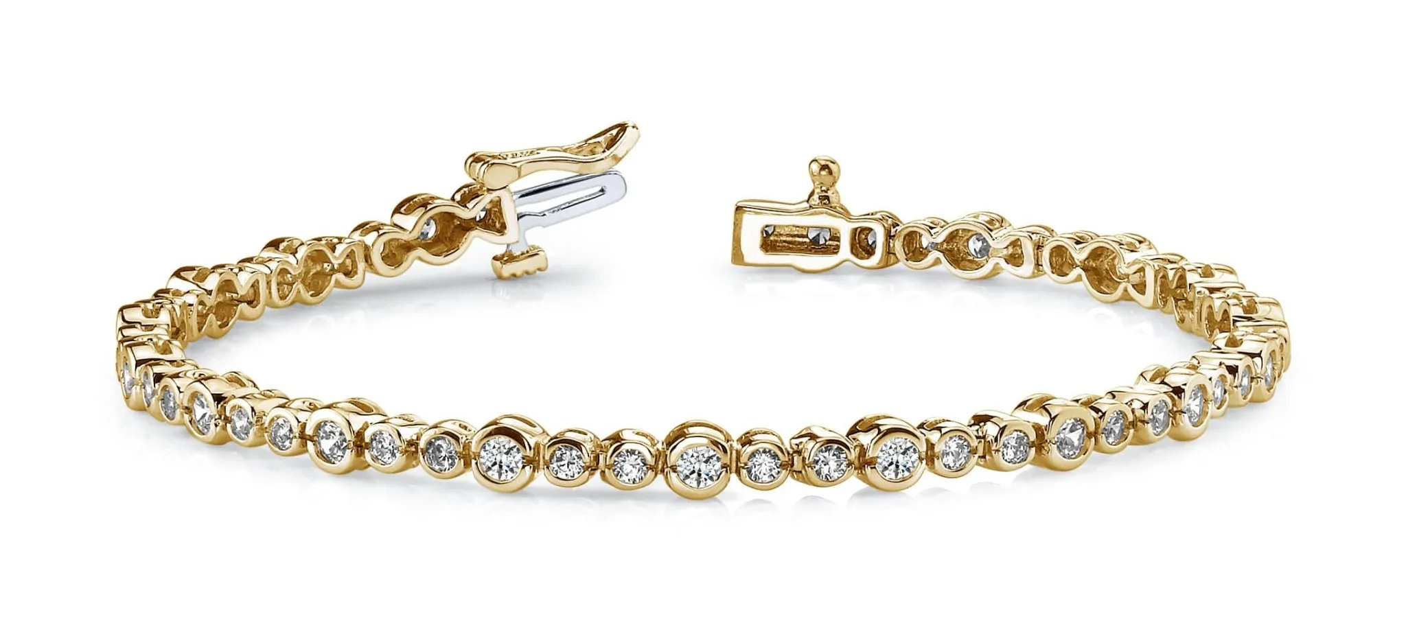 Timeless Half Bezel Lab-Grown Diamond Bracelet with 2.07 ct.(finished) 2mm, 2.5mm