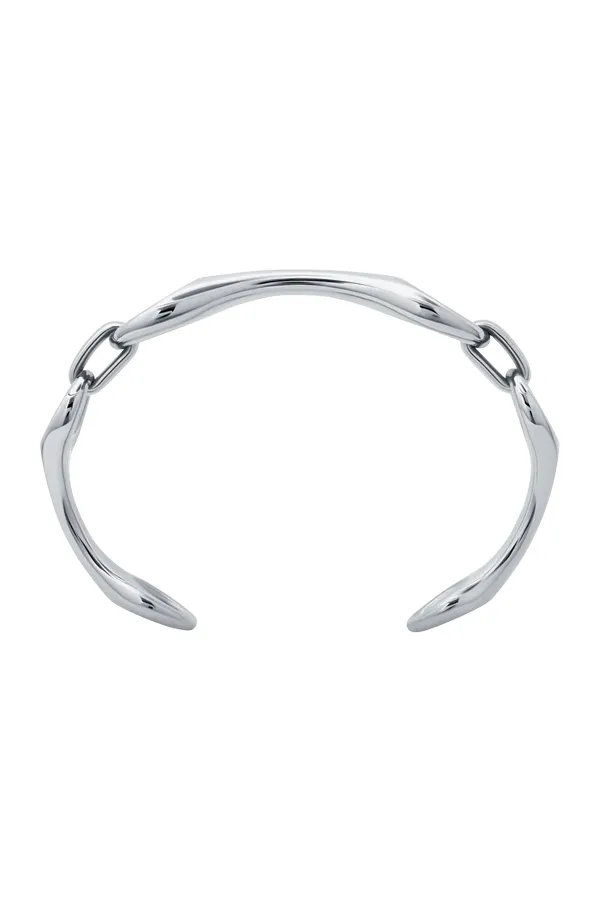 Tripe Linked Double Beam Cuff