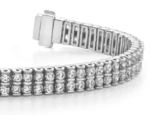 Two Row Diamond Bracelet with 5.00 ct.(finished) 2.2mm