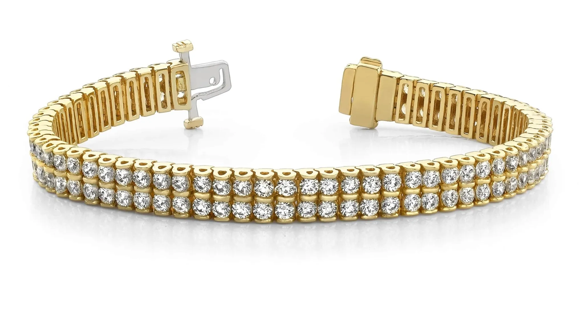 Two Row Diamond Bracelet with 5.00 ct.(finished) 2.2mm