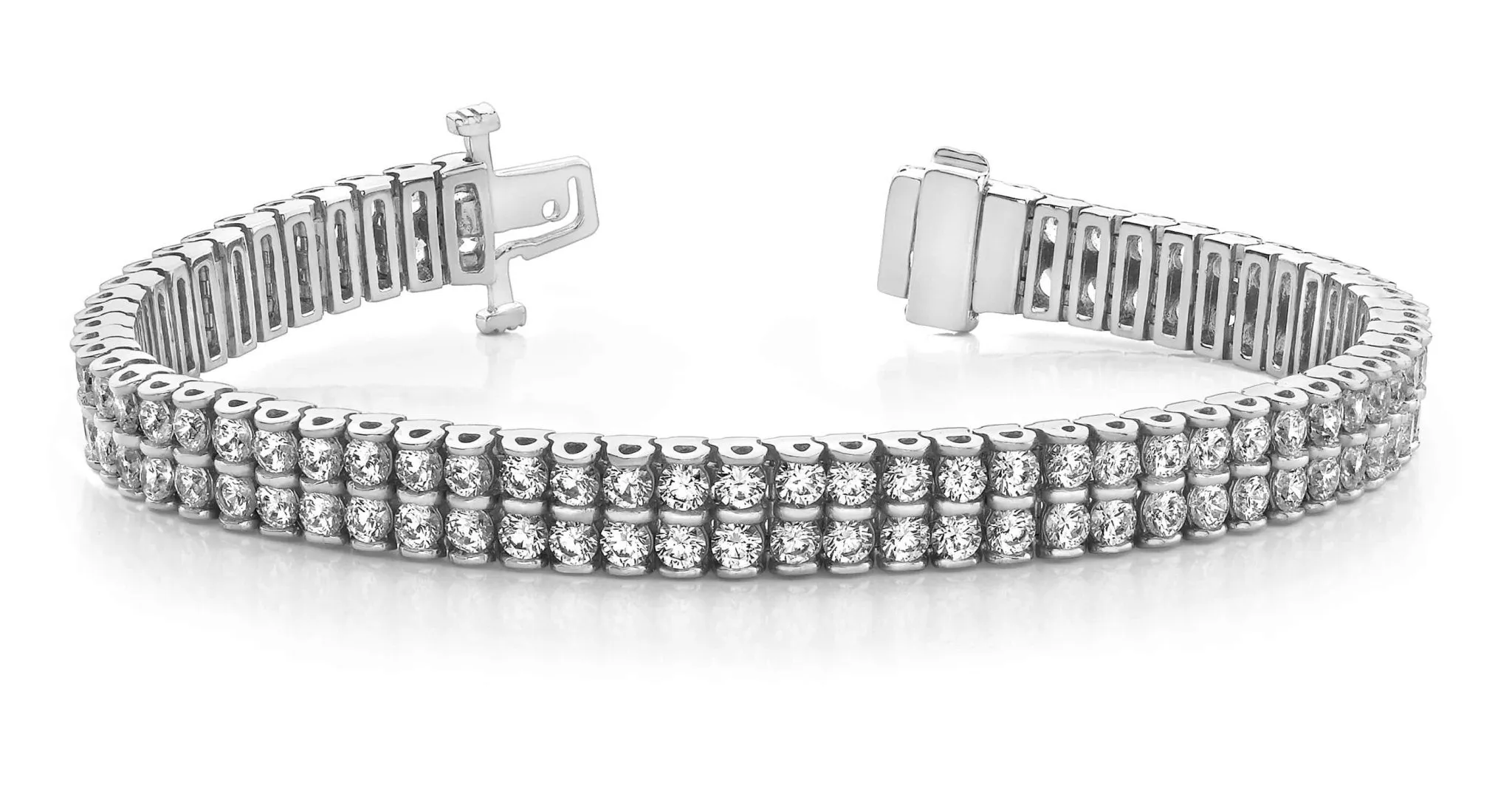 Two Row Diamond Bracelet with 5.00 ct.(finished) 2.2mm