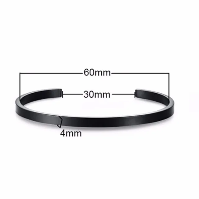 Unisex Casual 3mm to 16mm Flat Bangle Bracelet