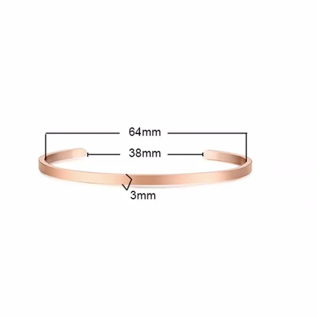 Unisex Casual 3mm to 16mm Flat Bangle Bracelet