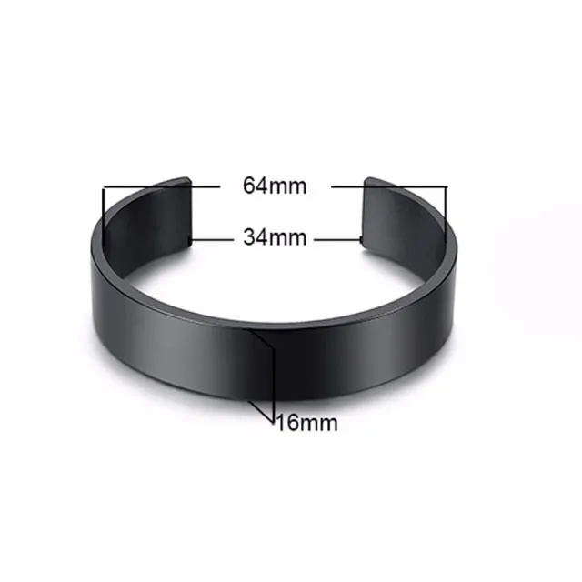 Unisex Casual 3mm to 16mm Flat Bangle Bracelet