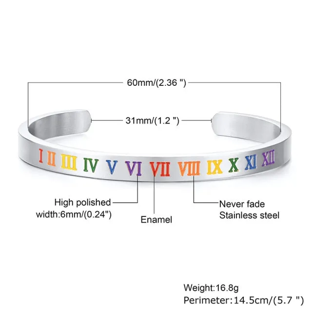 Unisex Casual 3mm to 16mm Flat Bangle Bracelet
