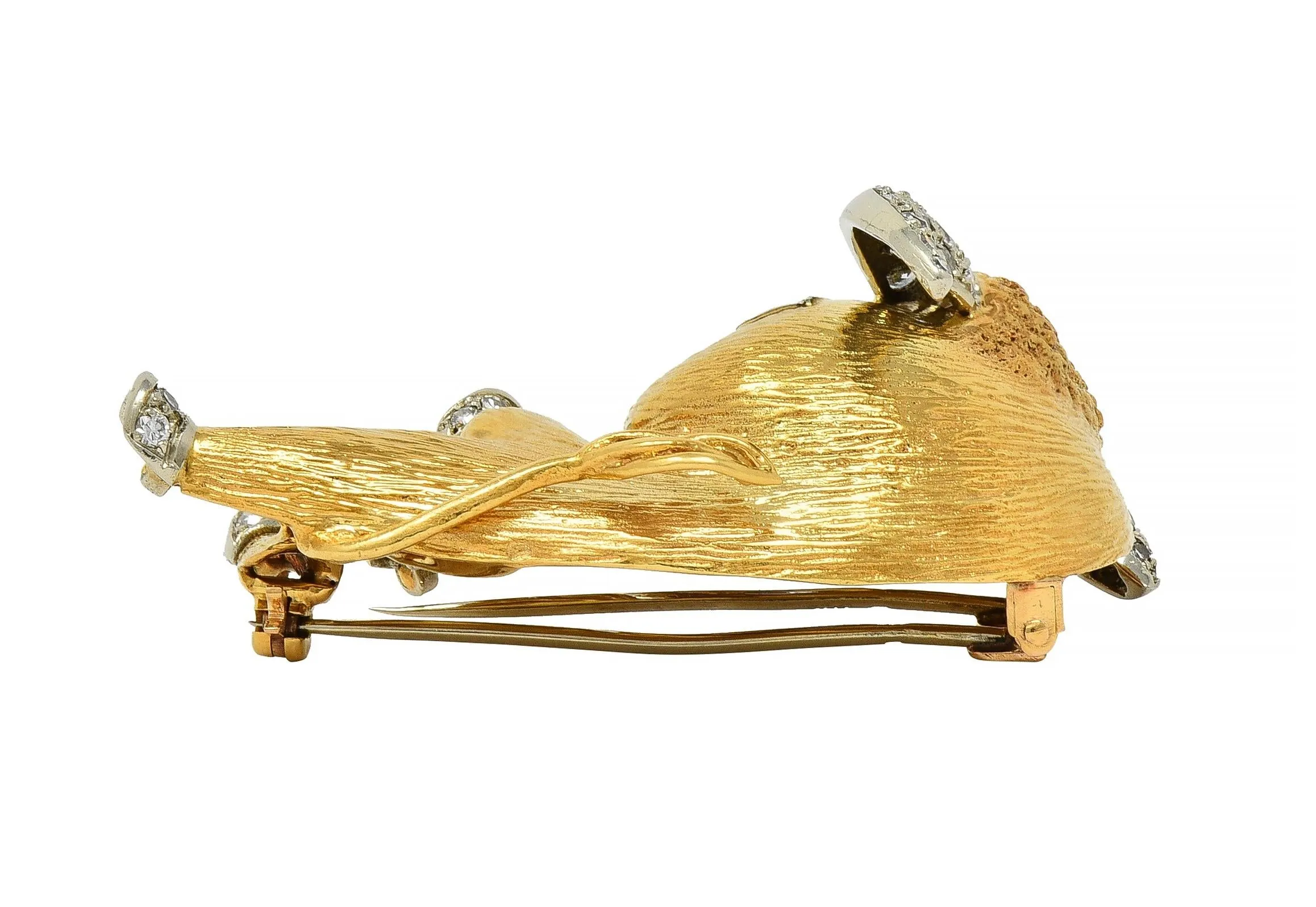 Van Cleef & Arpels Paris Diamond Sapphire Platinum 18 Karat Gold Vintage Charming Animals Taurus Zodiac Bull Brooch