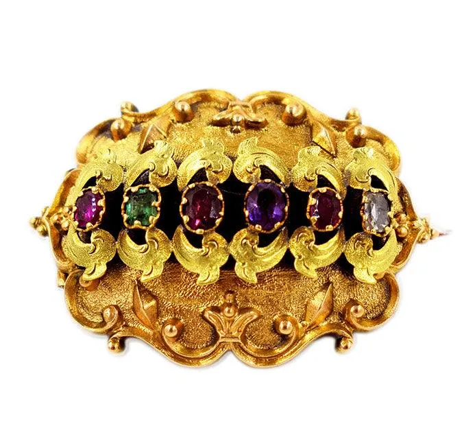 Victorian 15ct REGARD Brooch