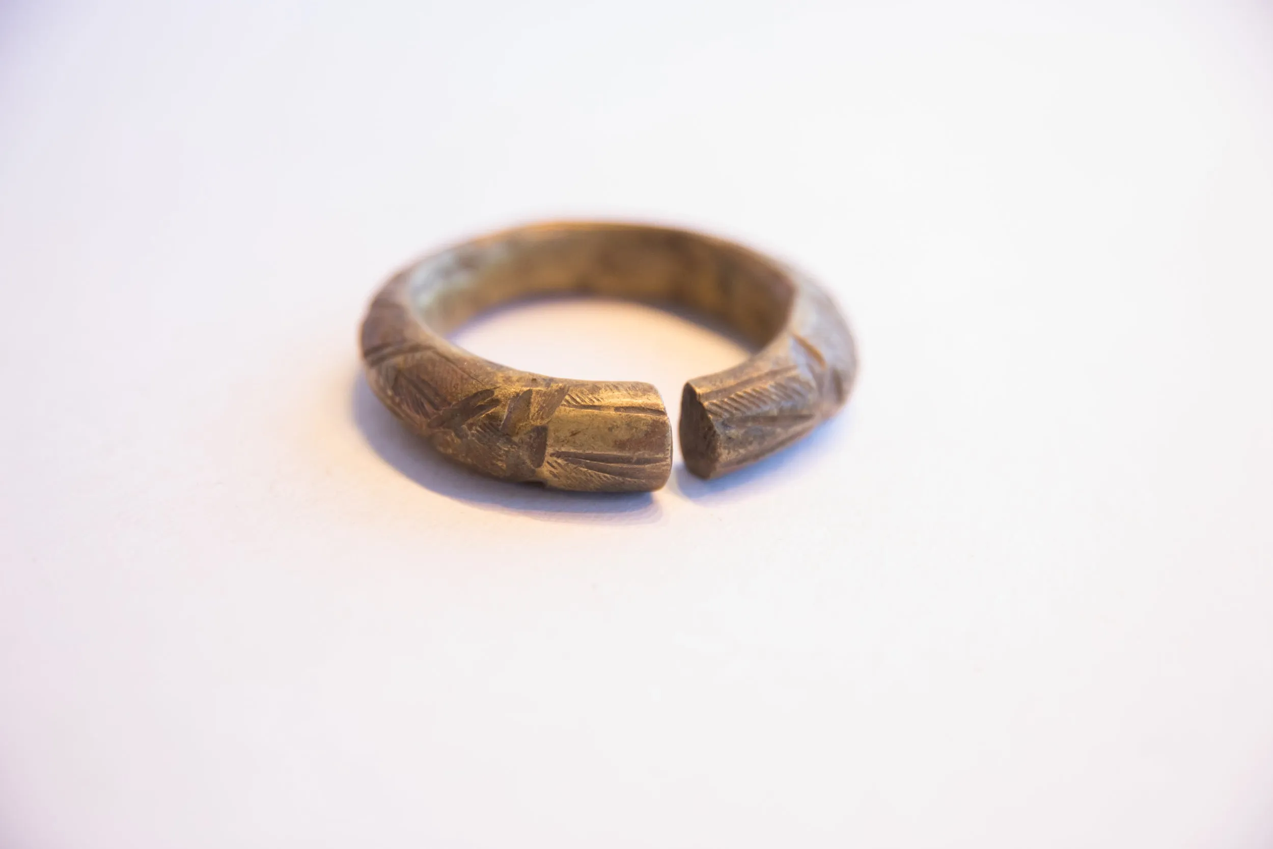 Vintage African Bronze Alloy Cuff Bracelet