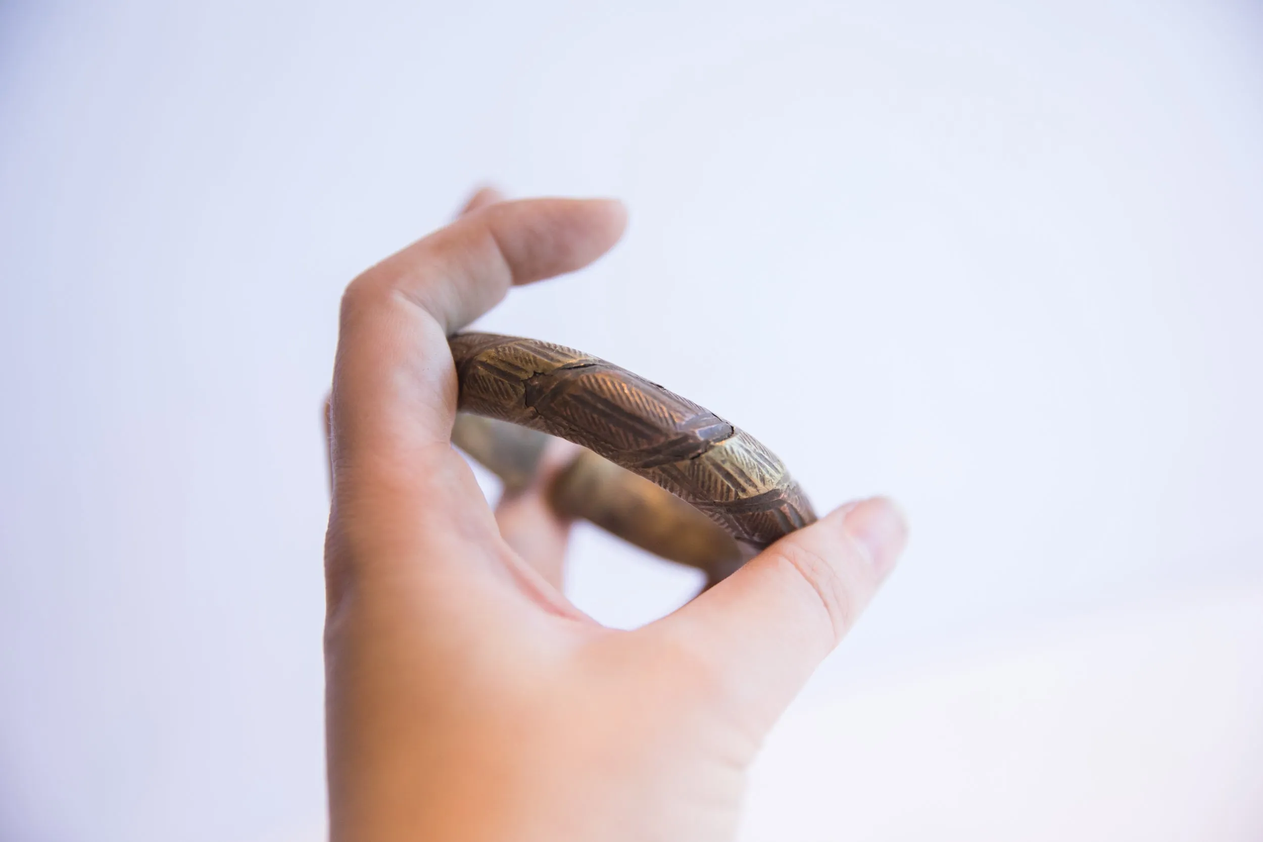 Vintage African Bronze Alloy Cuff Bracelet