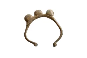 Vintage African Bronze Bell Cuff Bracelet