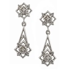 Vintage Diamond Drop Earrings